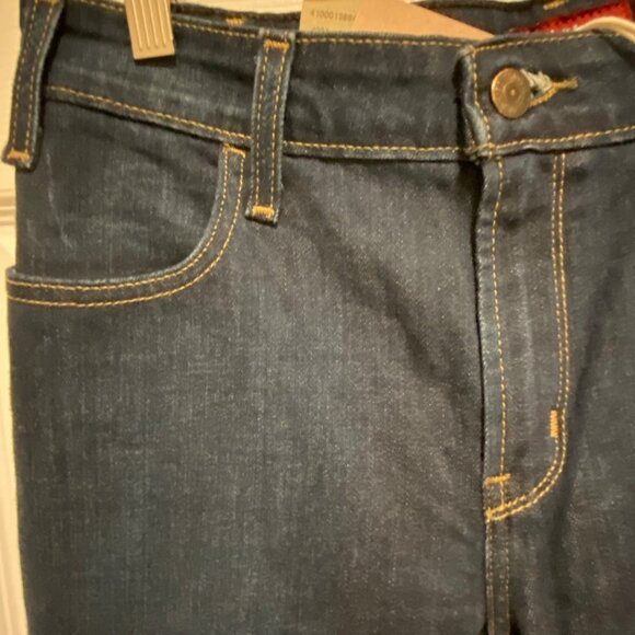 NWT Levi's Blue Dark Wash High-Rise Flared Leg Cotton-Blend Stretch Jeans Sz 10 - Picture 2 of 9